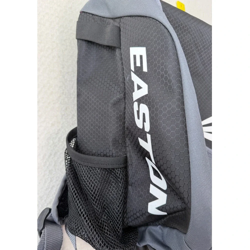 Easton Baseball Softball Equipment Backpack Black Grey Ripstop Fence Hook Bag